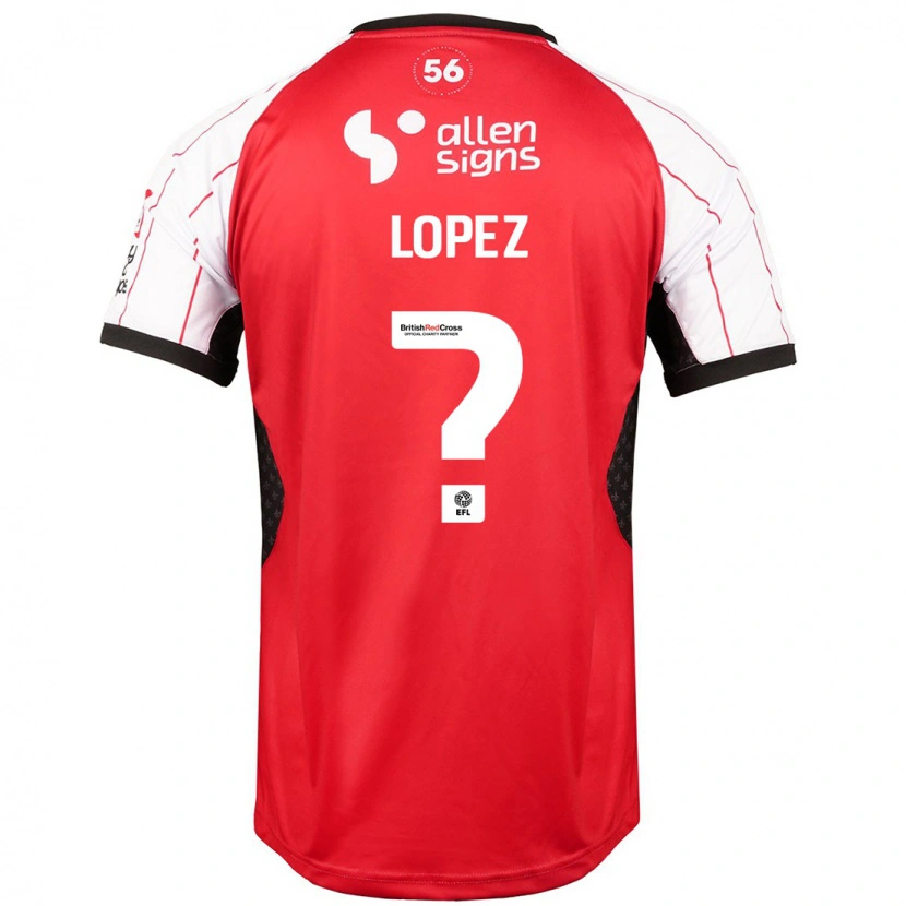 Danxen Dzieci Jersey Lopez #0 Biały Domowa Koszulka 2024/25 Koszulki Klubowe