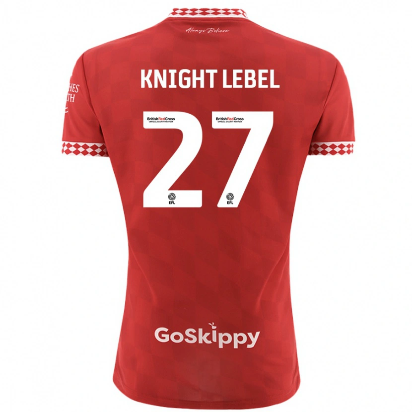 Danxen Dzieci Jamie Knight-Lebel #27 Czerwony Domowa Koszulka 2024/25 Koszulki Klubowe