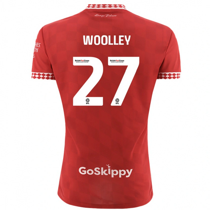 Danxen Dzieci Jesse Woolley #27 Czerwony Domowa Koszulka 2024/25 Koszulki Klubowe