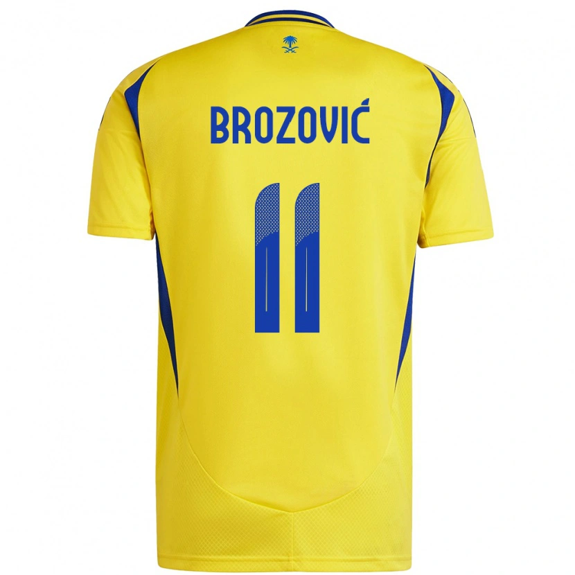 Danxen Dzieci Marcelo Brozovic #11 Żółto-Niebieski Domowa Koszulka 2024/25 Koszulki Klubowe