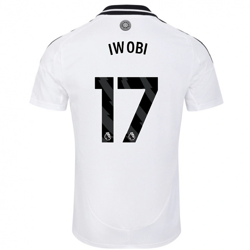 Danxen Dzieci Alex Iwobi #17 Biały Domowa Koszulka 2024/25 Koszulki Klubowe