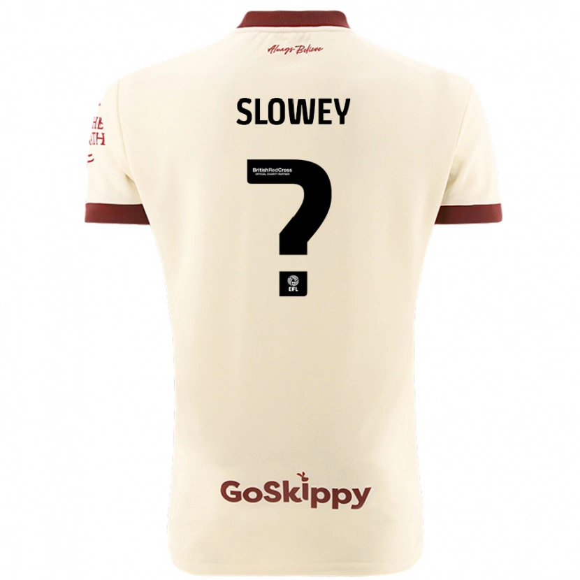 Danxen Dzieci Josh Campbell-Slowey #0 Kremowy Biały Wyjazdowa Koszulka 2024/25 Koszulki Klubowe