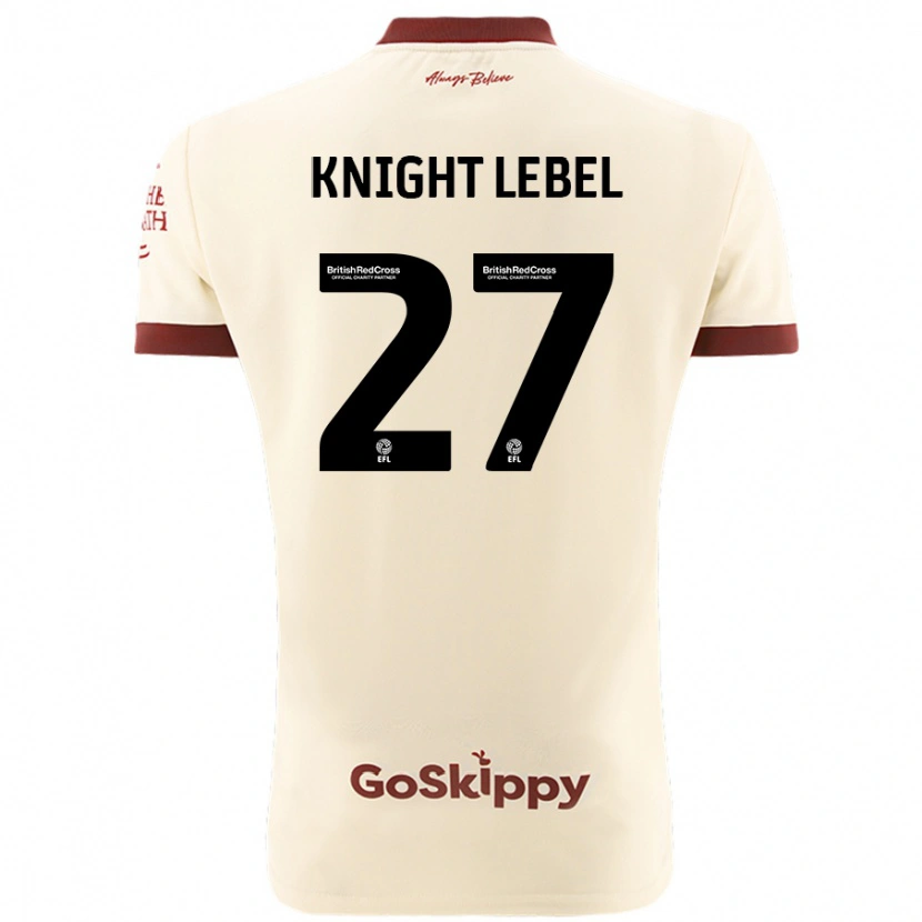 Danxen Dzieci Jamie Knight-Lebel #27 Kremowy Biały Wyjazdowa Koszulka 2024/25 Koszulki Klubowe