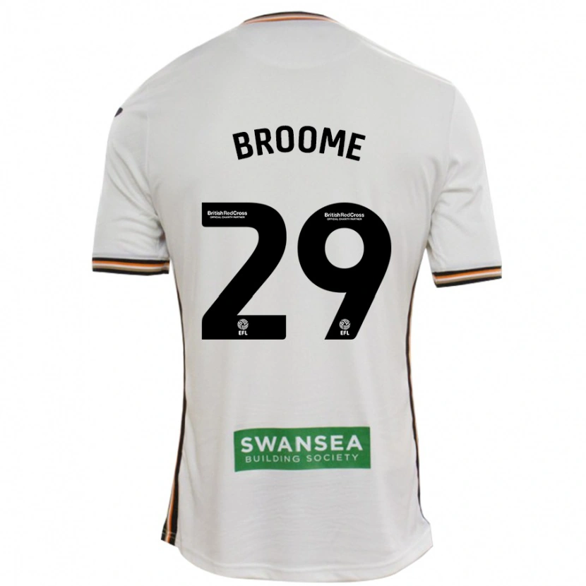 Danxen Męski Nathan Broome #29 Biały Domowa Koszulka 2024/25 Koszulki Klubowe