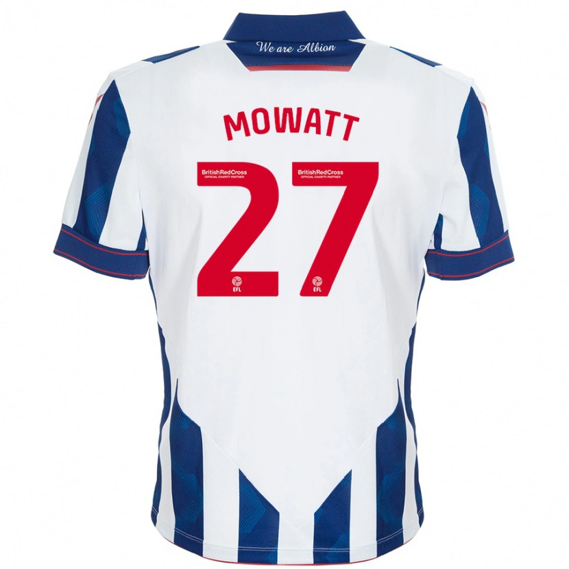 Danxen Męski Alex Mowatt #27 Biały Ciemnoniebieski Domowa Koszulka 2024/25 Koszulki Klubowe