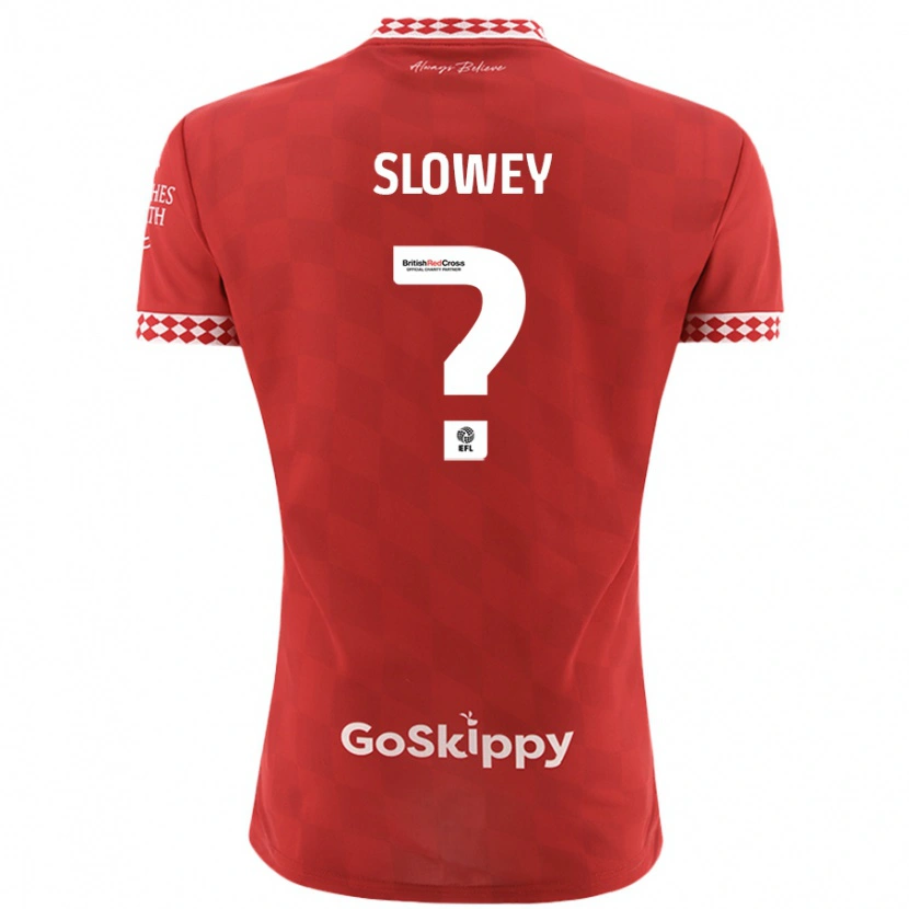 Danxen Męski Josh Campbell-Slowey #0 Czerwony Domowa Koszulka 2024/25 Koszulki Klubowe