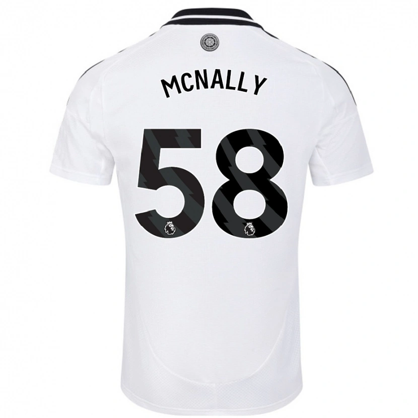 Danxen Męski Alfie Mcnally #58 Biały Domowa Koszulka 2024/25 Koszulki Klubowe