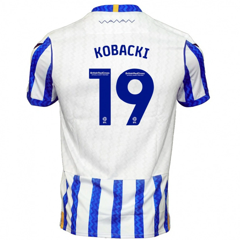 Danxen Kobiety Olaf Kobacki #19 Niebieski Biały Domowa Koszulka 2024/25 Koszulki Klubowe