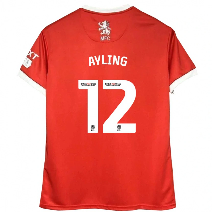 Danxen Kobiety Luke Ayling #12 Czerwony Biały Domowa Koszulka 2024/25 Koszulki Klubowe