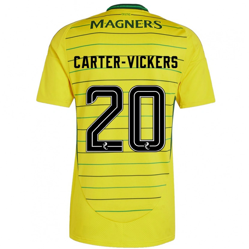 Danxen Kobiety Cameron Carter-Vickers #20 Żółty Wyjazdowa Koszulka 2024/25 Koszulki Klubowe