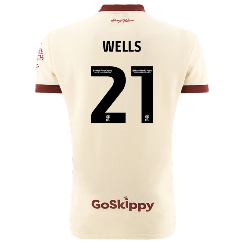 Danxen Kobiety Nahki Wells #21 Kremowy Biały Wyjazdowa Koszulka 2024/25 Koszulki Klubowe