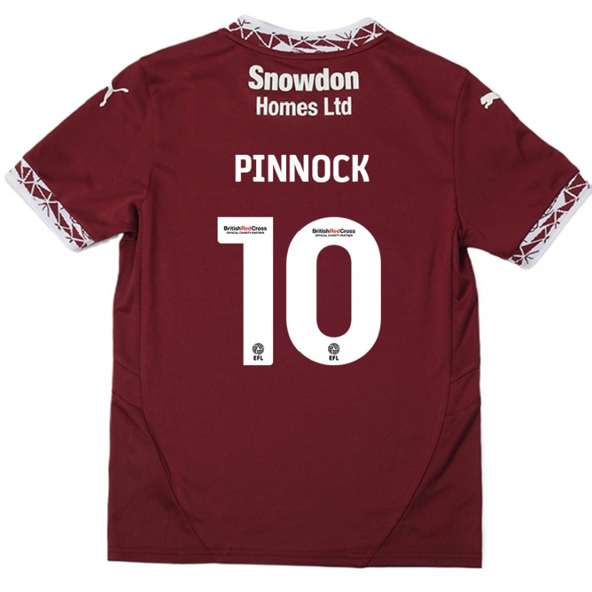 Danxen Dzieci Mitch Pinnock #10 Burgundowy Domowa Koszulka 2024/25 Koszulki Klubowe