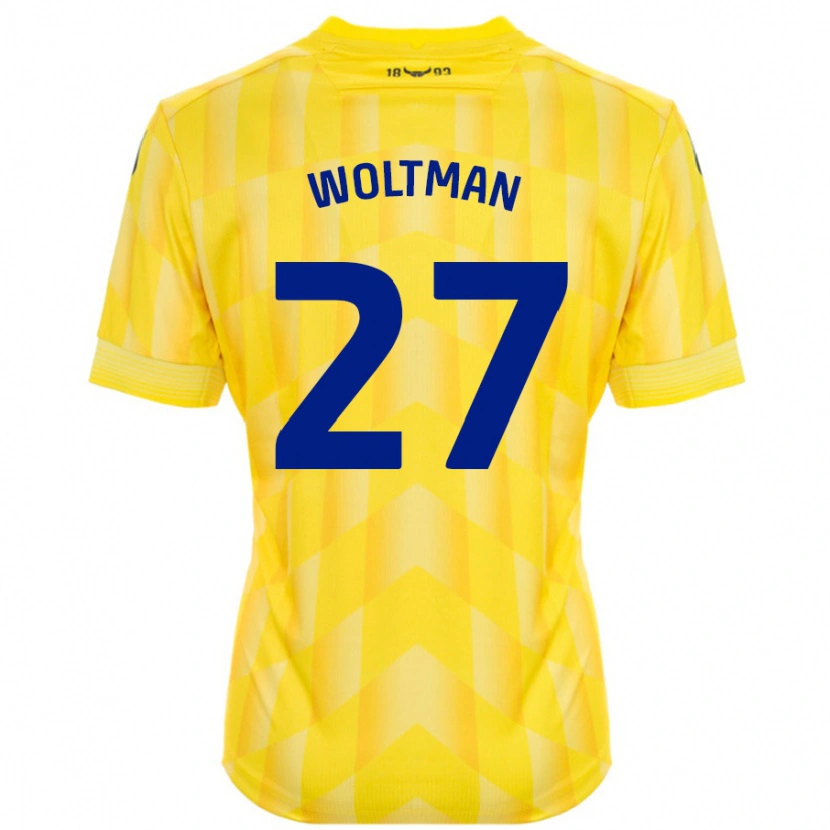 Danxen Dzieci Max Woltman #27 Żółty Domowa Koszulka 2024/25 Koszulki Klubowe