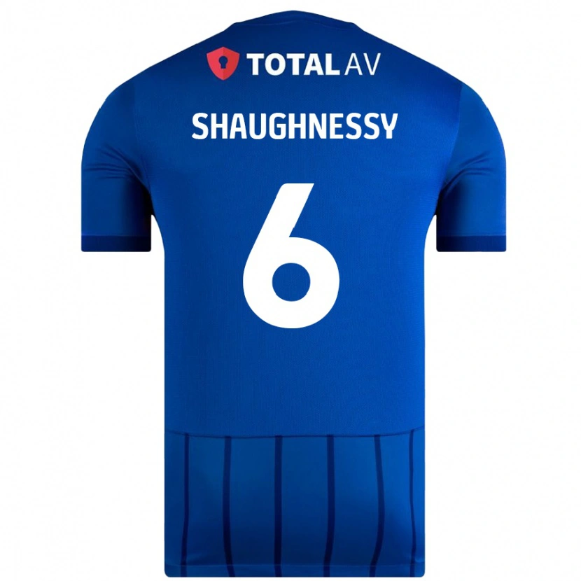 Danxen Dzieci Conor Shaughnessy #6 Niebieski Domowa Koszulka 2024/25 Koszulki Klubowe