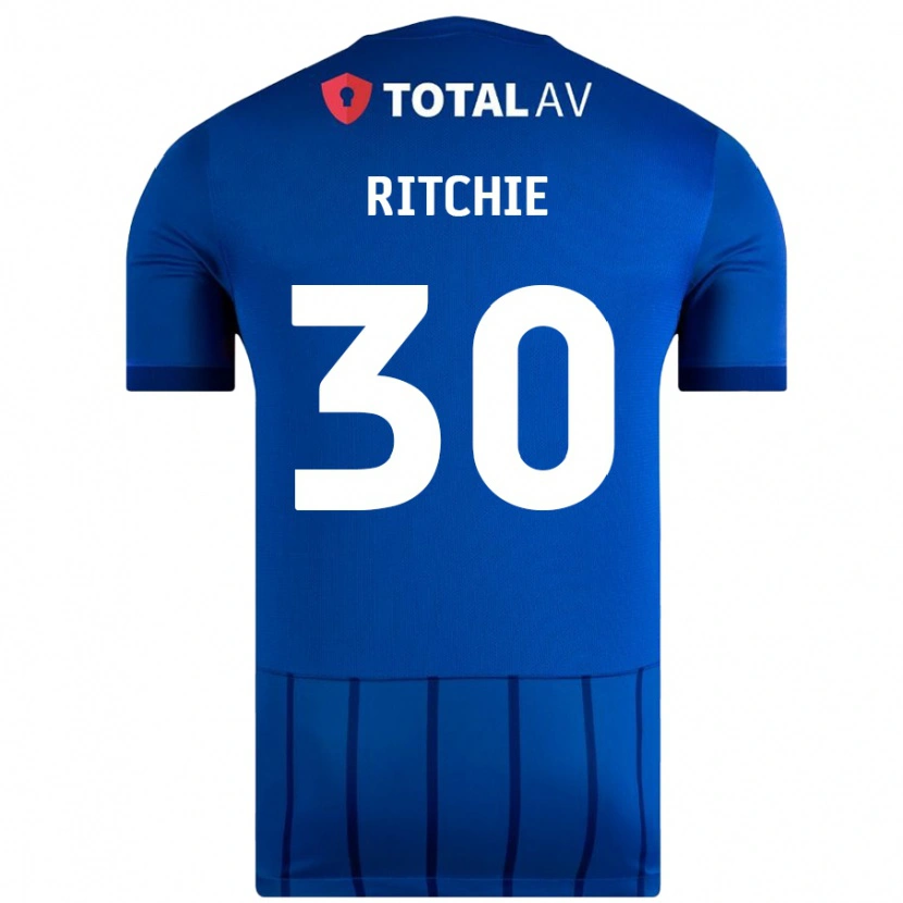 Danxen Dzieci Matt Ritchie #30 Niebieski Domowa Koszulka 2024/25 Koszulki Klubowe