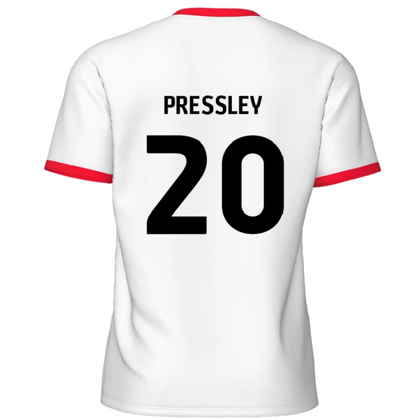 Danxen Dzieci Aaron Pressley #20 Biały Czerwony Domowa Koszulka 2024/25 Koszulki Klubowe