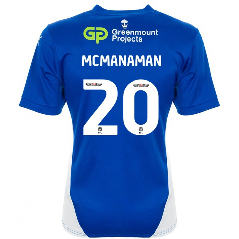 Danxen Dzieci Callum Mcmanaman #20 Niebieski Biały Domowa Koszulka 2024/25 Koszulki Klubowe