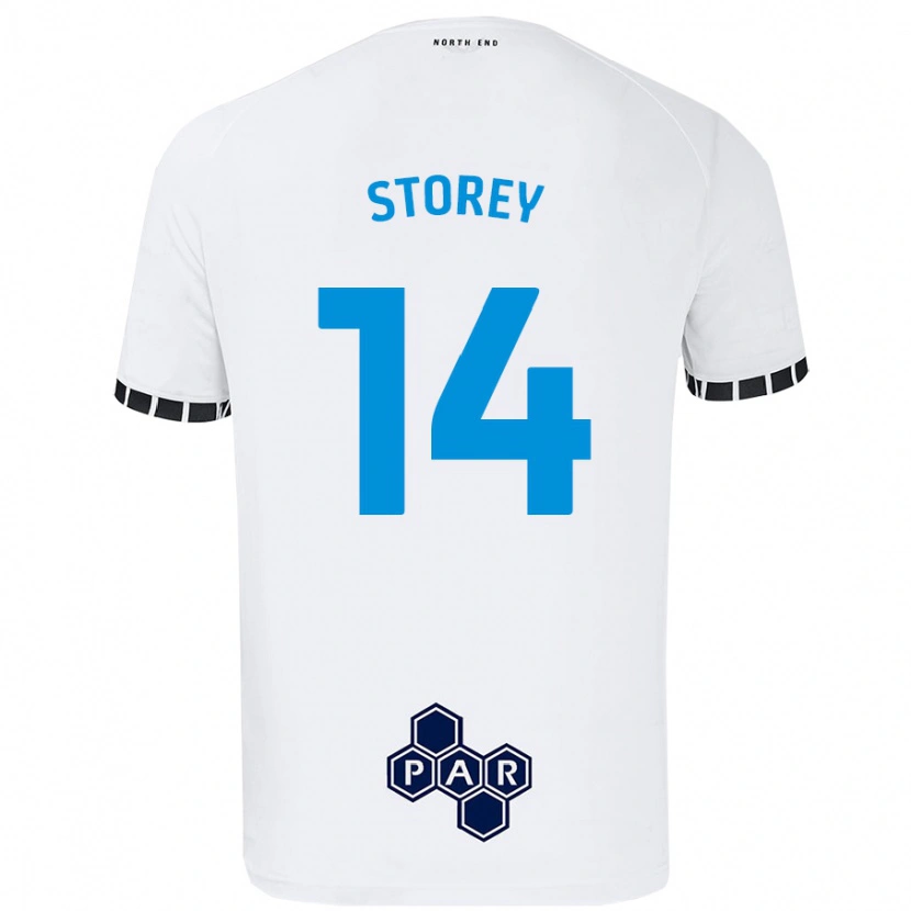 Danxen Dzieci Jordan Storey #14 Biały Domowa Koszulka 2024/25 Koszulki Klubowe