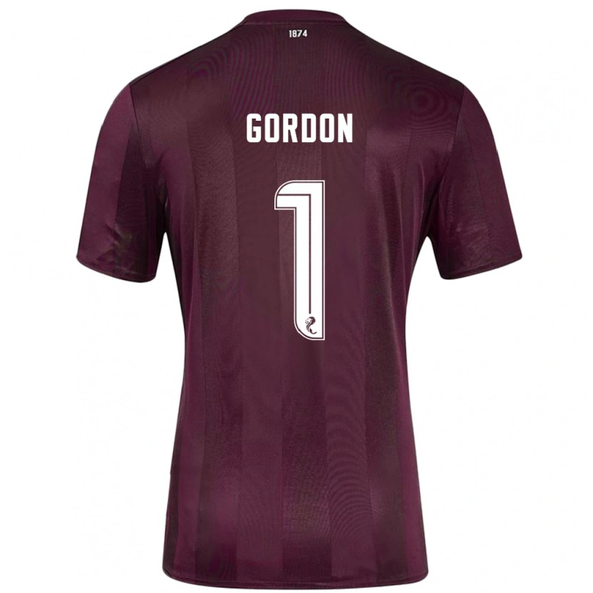 Danxen Dzieci Craig Gordon #1 Burgundowy Domowa Koszulka 2024/25 Koszulki Klubowe