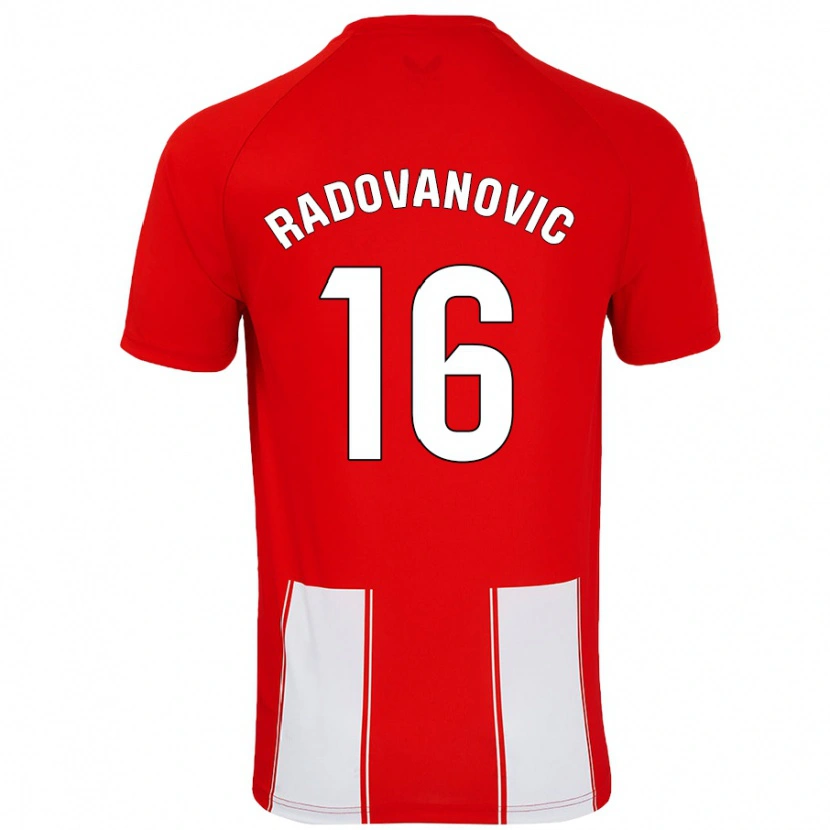 Danxen Dzieci Aleksandar Radovanovic #16 Czerwony Biały Domowa Koszulka 2024/25 Koszulki Klubowe