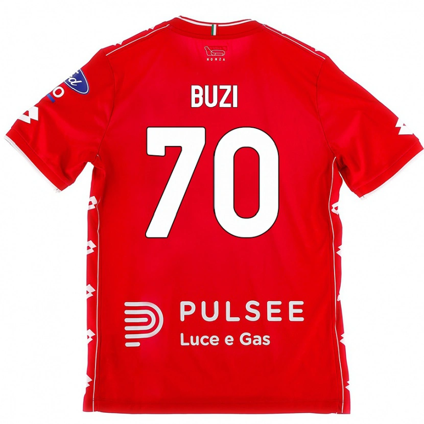 Danxen Dzieci Luis Buzi #70 Czerwono-Biały Domowa Koszulka 2024/25 Koszulki Klubowe