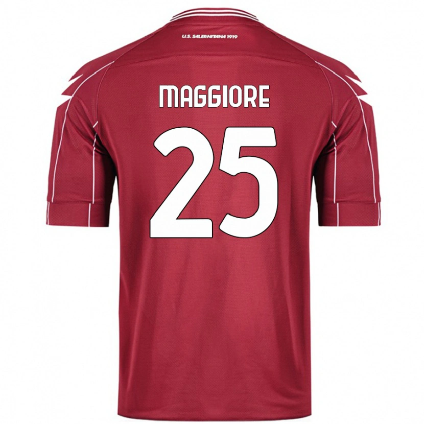 Danxen Dzieci Giulio Maggiore #25 Burgundowy Domowa Koszulka 2024/25 Koszulki Klubowe