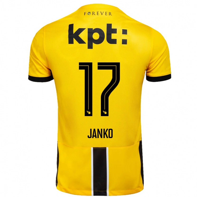 Danxen Dzieci Saidy Janko #17 Żółto-Czarny Domowa Koszulka 2024/25 Koszulki Klubowe