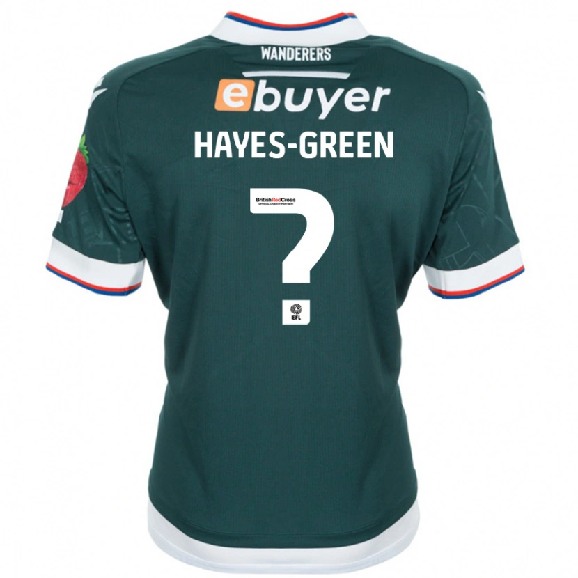 Danxen Dzieci Charlie Hayes-Green #0 Ciemnozielony Wyjazdowa Koszulka 2024/25 Koszulki Klubowe