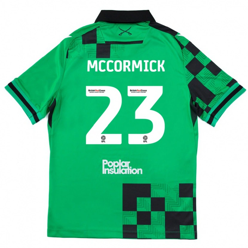 Danxen Dzieci Luke Mccormick #23 Zielony Czarny Wyjazdowa Koszulka 2024/25 Koszulki Klubowe