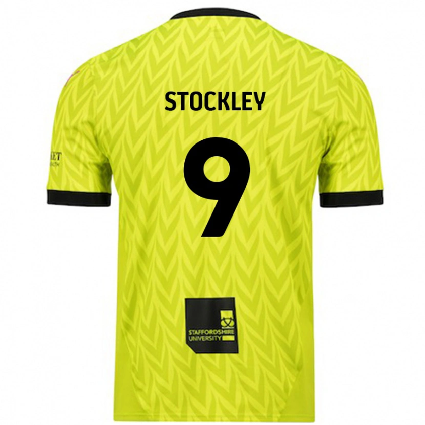 Danxen Dzieci Jayden Stockley #9 Fluorescencyjny Zielony Wyjazdowa Koszulka 2024/25 Koszulki Klubowe