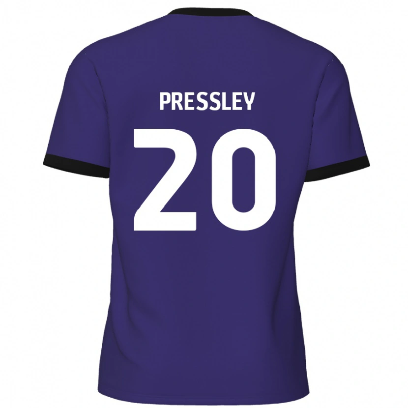 Danxen Dzieci Aaron Pressley #20 Fioletowy Wyjazdowa Koszulka 2024/25 Koszulki Klubowe