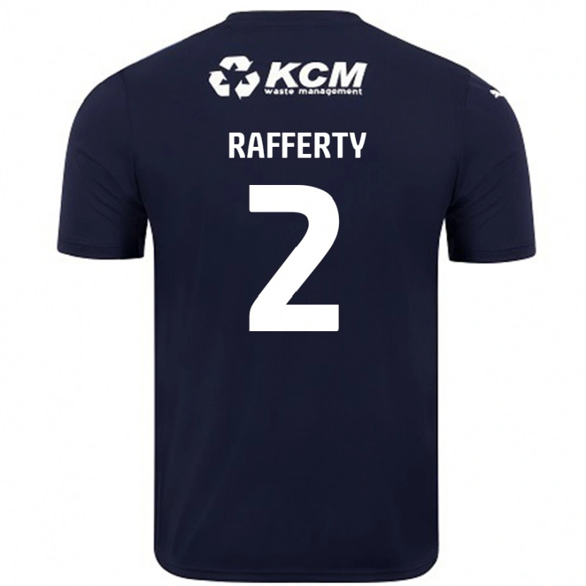 Danxen Dzieci Joe Rafferty #2 Granatowy Wyjazdowa Koszulka 2024/25 Koszulki Klubowe