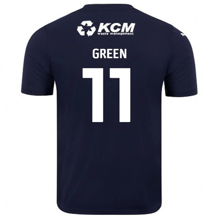 Danxen Dzieci Andre Green #11 Granatowy Wyjazdowa Koszulka 2024/25 Koszulki Klubowe