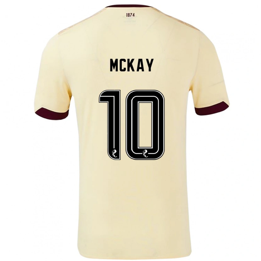 Danxen Dzieci Barrie Mckay #10 Kremowy Burgundowy Wyjazdowa Koszulka 2024/25 Koszulki Klubowe