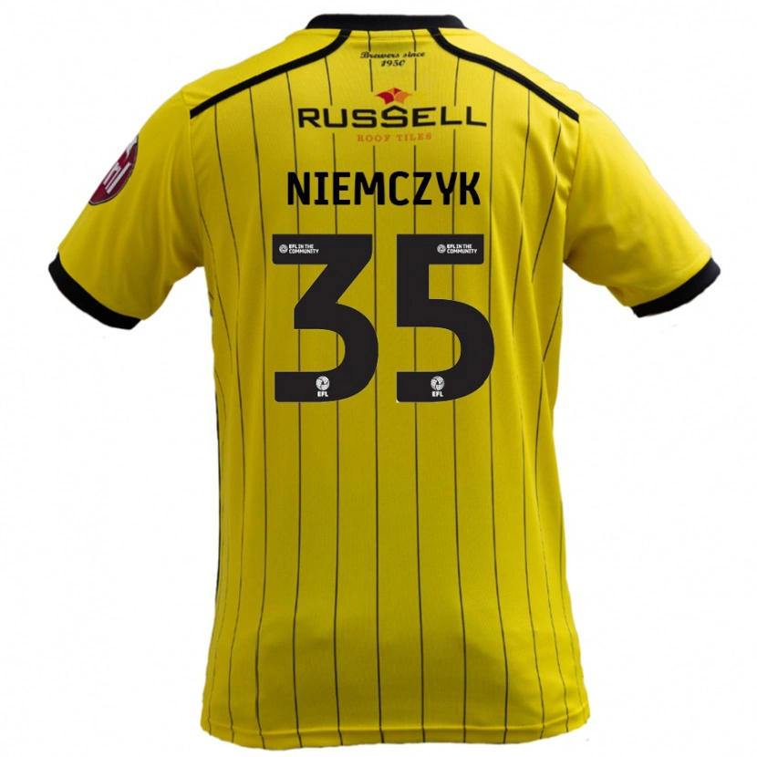 Danxen Męski Jakub Niemczyk #35 Żółty Domowa Koszulka 2024/25 Koszulki Klubowe