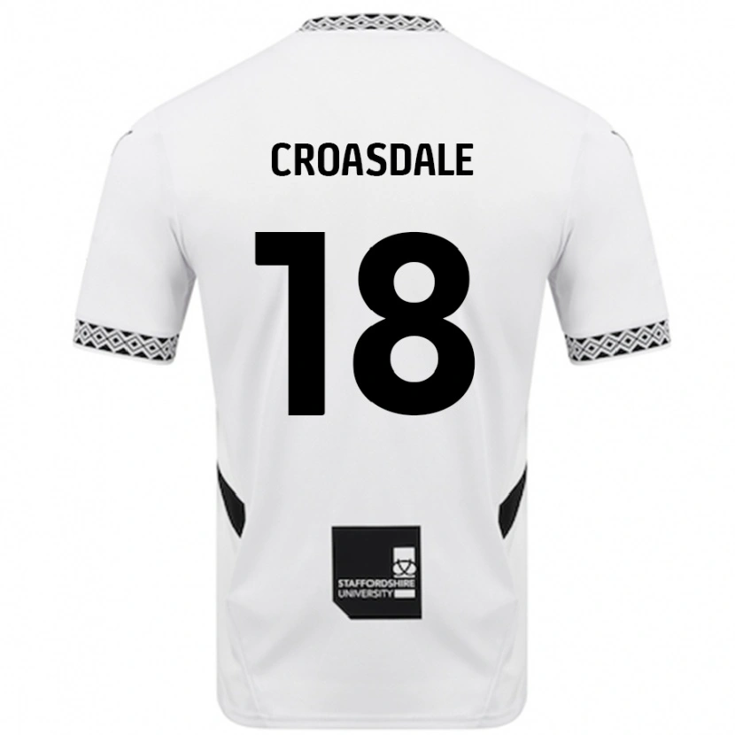 Danxen Męski Ryan Croasdale #18 Biały Domowa Koszulka 2024/25 Koszulki Klubowe