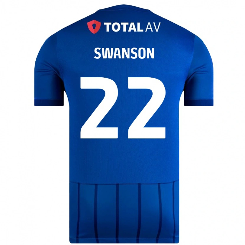 Danxen Męski Zak Swanson #22 Niebieski Domowa Koszulka 2024/25 Koszulki Klubowe