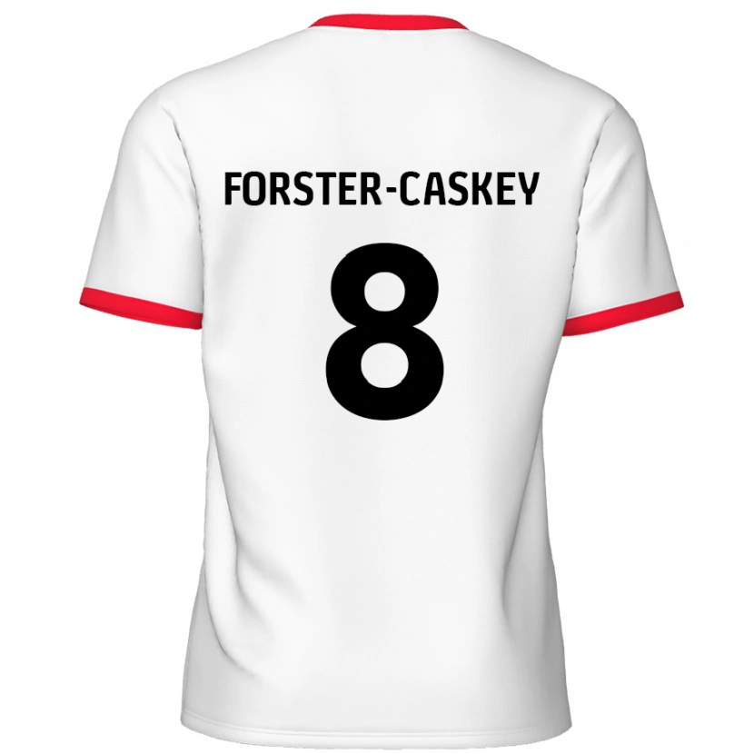 Danxen Męski Jake Forster-Caskey #8 Biały Czerwony Domowa Koszulka 2024/25 Koszulki Klubowe