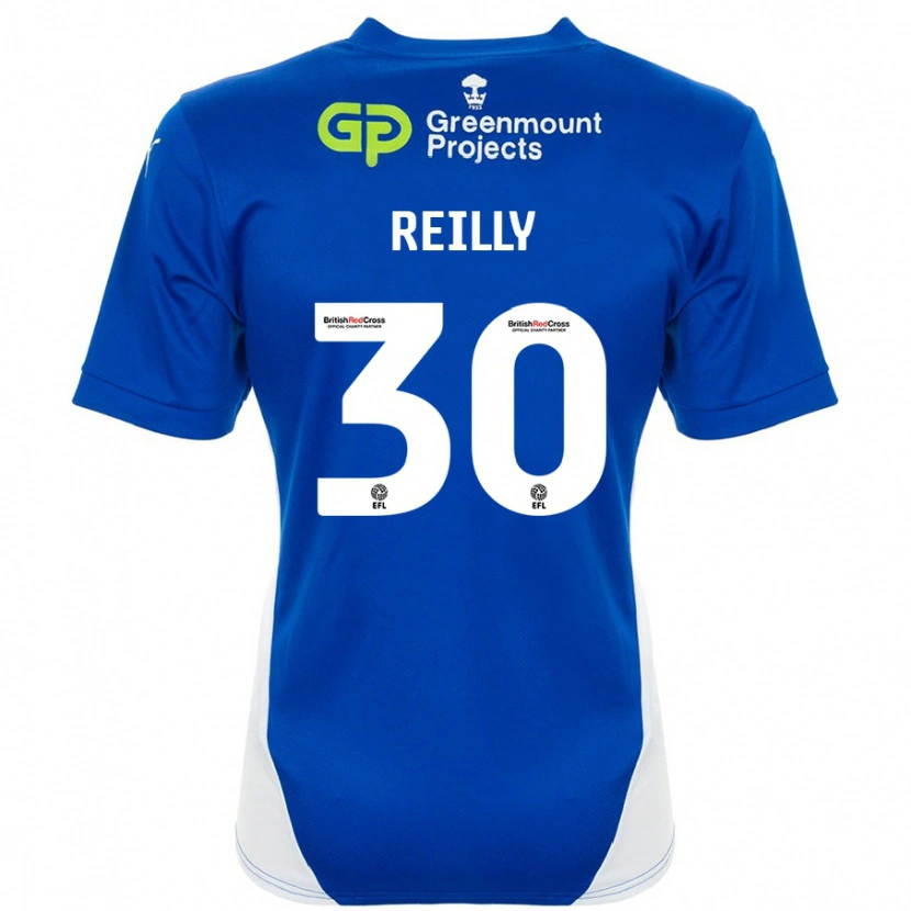 Danxen Męski Jack Reilly #30 Niebieski Biały Domowa Koszulka 2024/25 Koszulki Klubowe