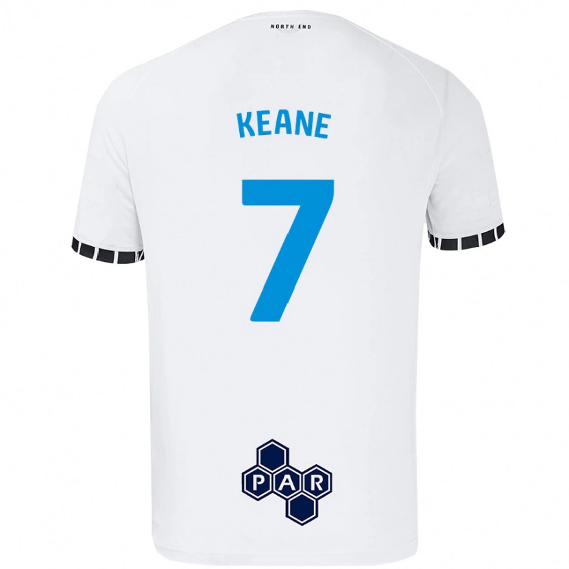 Danxen Męski Will Keane #7 Biały Domowa Koszulka 2024/25 Koszulki Klubowe