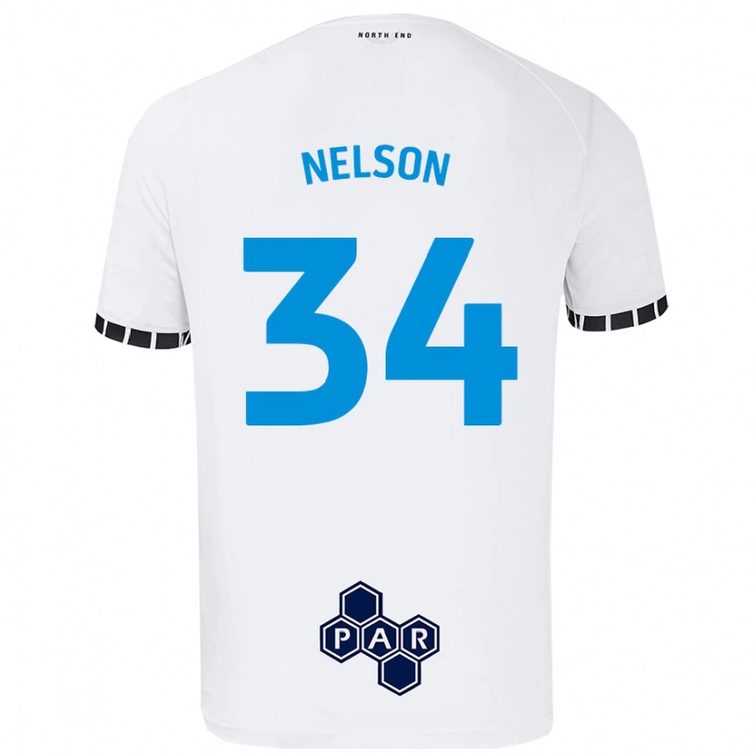 Danxen Męski Kitt Nelson #34 Biały Domowa Koszulka 2024/25 Koszulki Klubowe