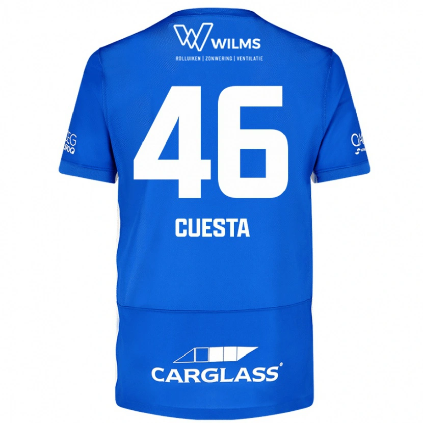 Danxen Męski Carlos Cuesta #46 Niebieski Domowa Koszulka 2024/25 Koszulki Klubowe