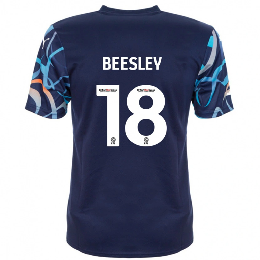 Danxen Męski Jake Beesley #18 Granatowy Wyjazdowa Koszulka 2024/25 Koszulki Klubowe