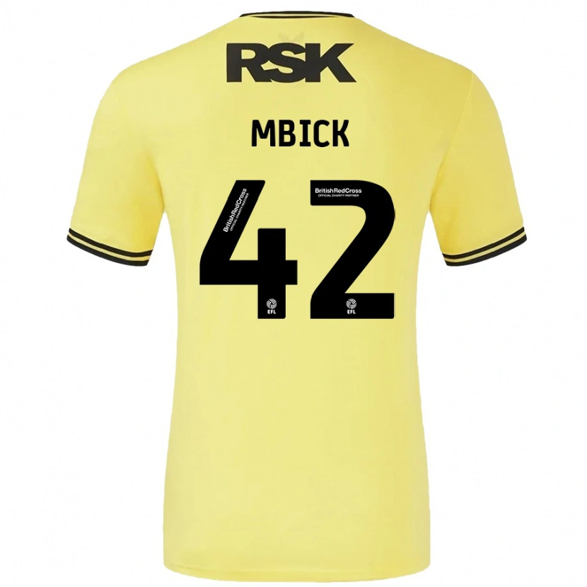 Danxen Męski Micah Mbick #42 Żółty Czarny Wyjazdowa Koszulka 2024/25 Koszulki Klubowe