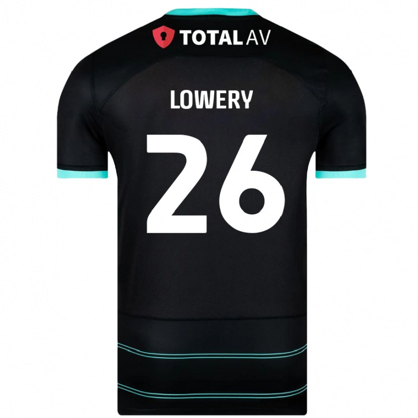 Danxen Męski Tom Lowery #26 Czarny Wyjazdowa Koszulka 2024/25 Koszulki Klubowe