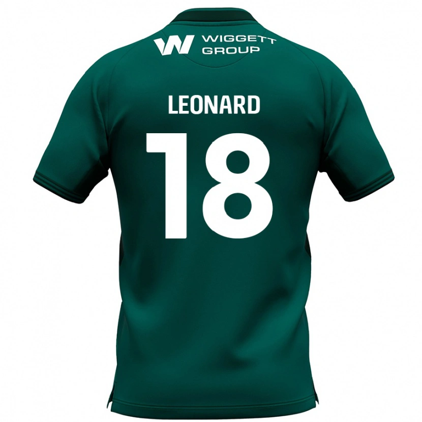 Danxen Męski Ryan Leonard #18 Zielony Wyjazdowa Koszulka 2024/25 Koszulki Klubowe