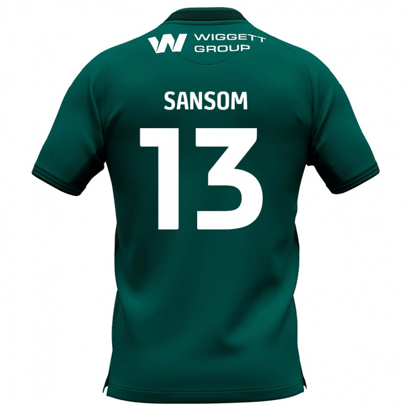 Danxen Męski Chloe Sansom #13 Zielony Wyjazdowa Koszulka 2024/25 Koszulki Klubowe