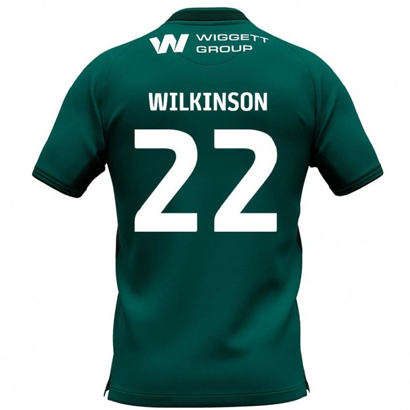 Danxen Męski Chloe Wilkinson #22 Zielony Wyjazdowa Koszulka 2024/25 Koszulki Klubowe