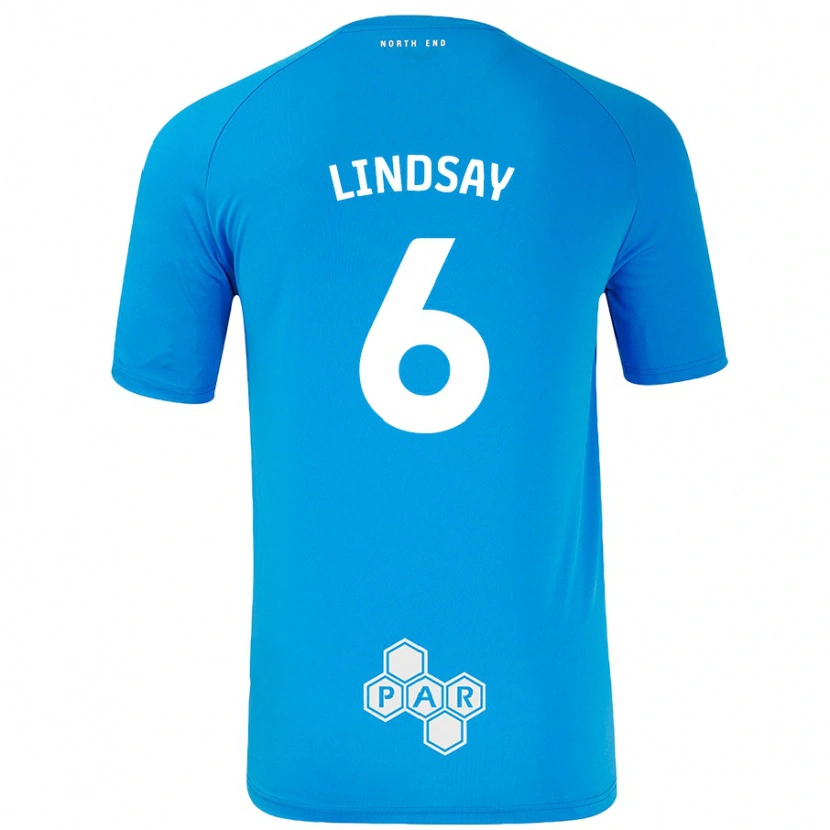 Danxen Męski Liam Lindsay #6 Niebieski Wyjazdowa Koszulka 2024/25 Koszulki Klubowe