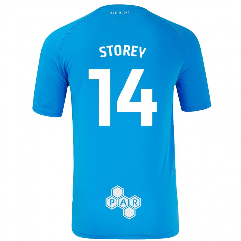 Danxen Męski Jordan Storey #14 Niebieski Wyjazdowa Koszulka 2024/25 Koszulki Klubowe